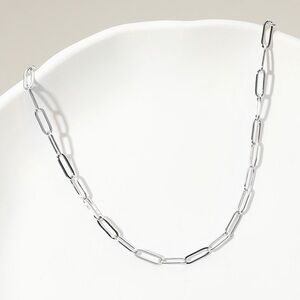 Silver Paperclip Chain Necklace